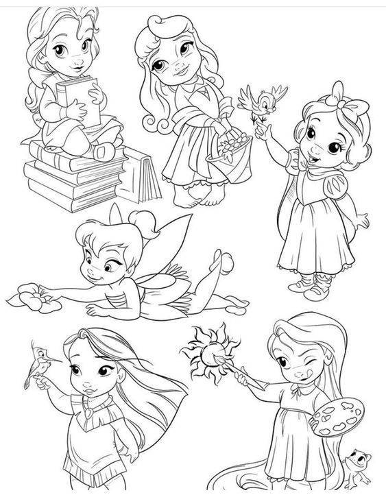 Coloriage Disney Bébé Pour les Enfants - télécharger et imprimer