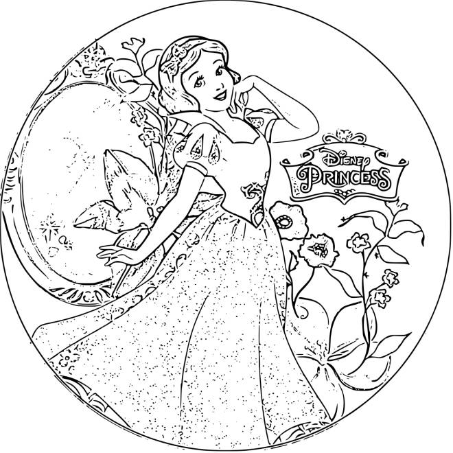 Coloriage et dessins gratuits Blanche-neige, la princesse Disney à imprimer