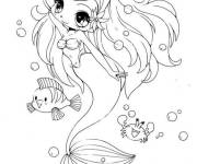 Coloriage Chibi princesse Disney Ariel