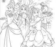 Coloriage Disney princesses Noel