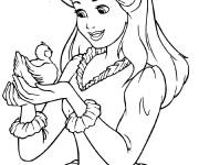 Coloriage et dessins gratuit La Princesse Barbie de Walt Disney à imprimer