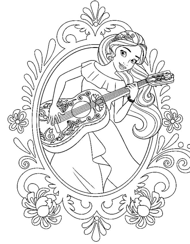 Coloriage et dessins gratuits La Princesse Elena de Disney à imprimer