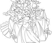 Coloriage Les belles princesses de Disney