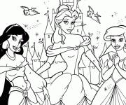 Coloriage Les belles princesses du monde Disney