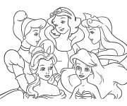 Coloriage Les plus belles princesse de Disney