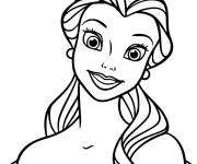 Coloriage Portrait Princesse Disney Belle