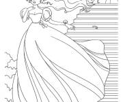 Coloriage et dessins gratuit Princesse Disney Cendrillon à imprimer