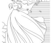 Coloriage et dessins gratuit Princesse Disney Cendrillon à imprimer