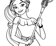 Coloriage Princesse Disney Elena à colorier