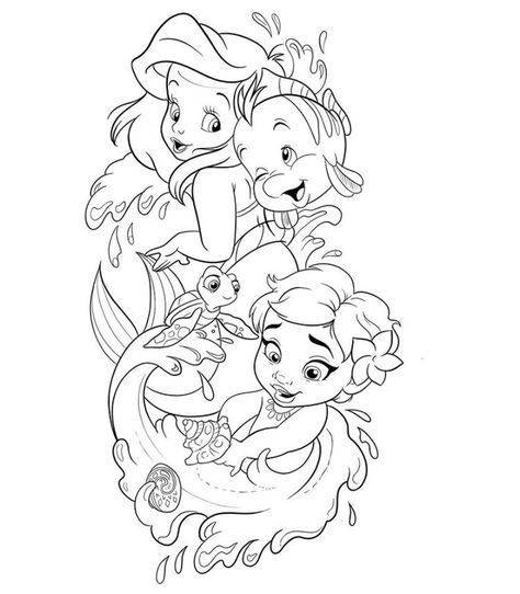 Coloriage et dessins gratuits Princesse Disney Sirène Ariel pour enfants à imprimer