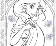 Coloriage Princesse Jasmine Mandala