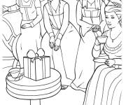 Coloriage Princesse Raiponce et les trois sœurs