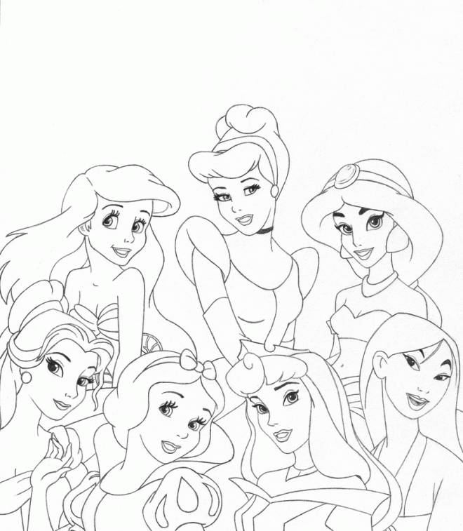 Coloriage et dessins gratuits Princesses Disney à colorier en ligne à imprimer