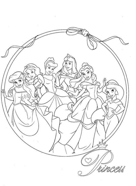Coloriage et dessins gratuits Princesses Disney à télécharger à imprimer