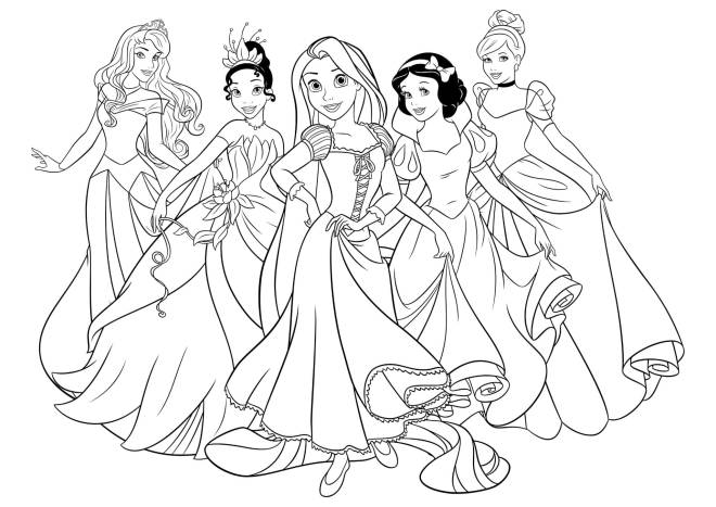 Coloriage et dessins gratuits Princesses Disney en ligne à imprimer