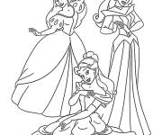 Coloriage Princesses Disney facile