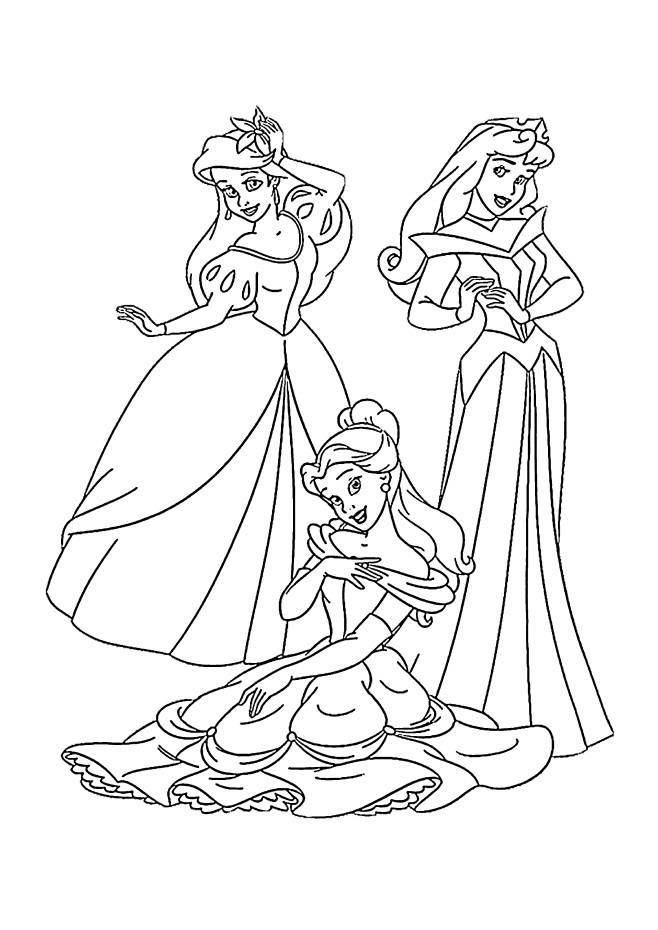 Coloriage et dessins gratuits Princesses Disney facile à imprimer