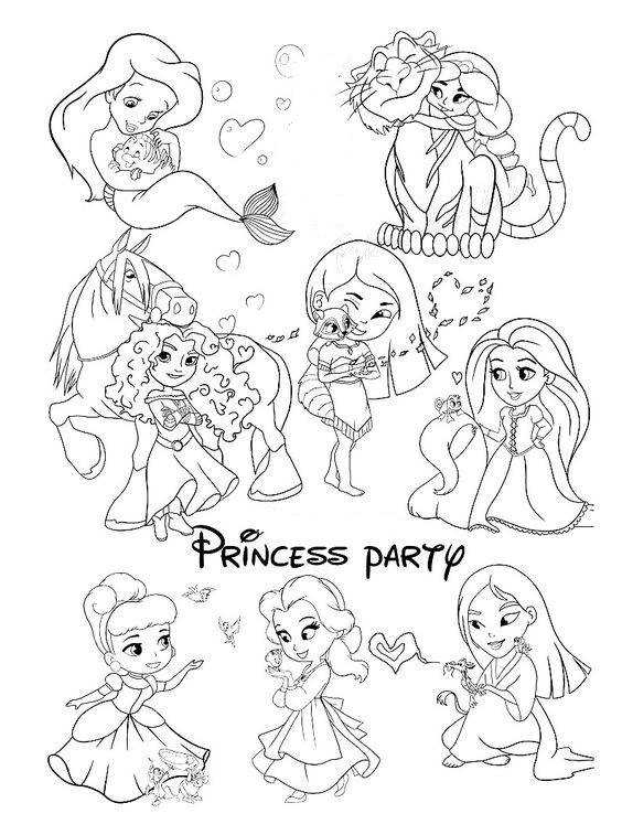 Coloriage et dessins gratuits Princesses Disney fille 10 ans Kawaii à imprimer
