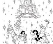 Coloriage Princesses Disney pour adultes