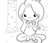 Coloriage Raiponce Princesse Disney pour fille