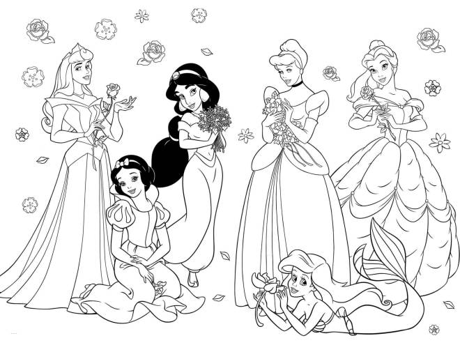 Coloriage et dessins gratuits Toutes les princesses Disney à imprimer