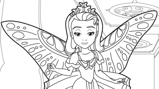 Coloriage et dessins gratuits Amber dans princesse Sophia à imprimer