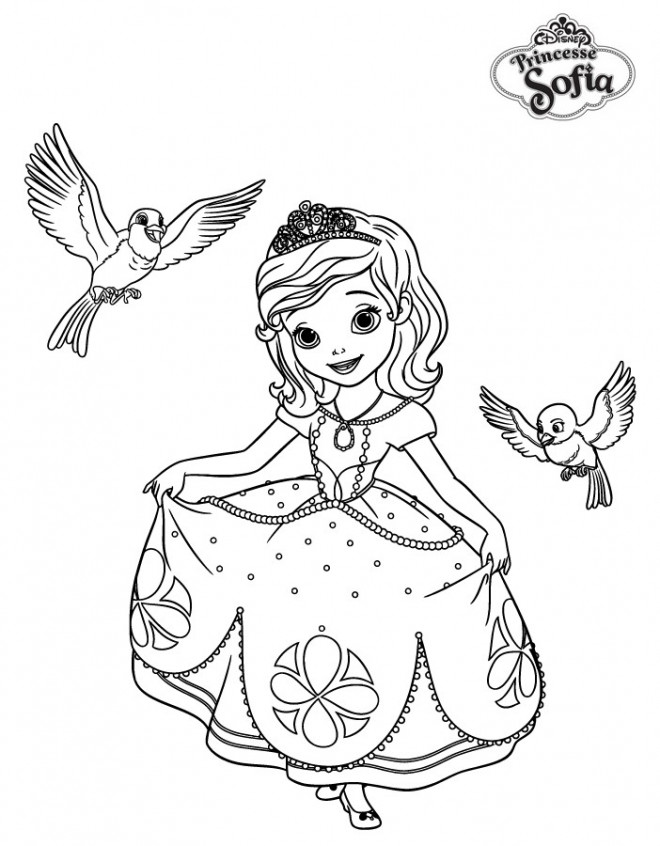 Coloriage Disney Princesse Sofia Dessin Gratuit à Imprimer