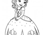 Coloriage et dessins gratuit Princesse Sofia Disney à imprimer