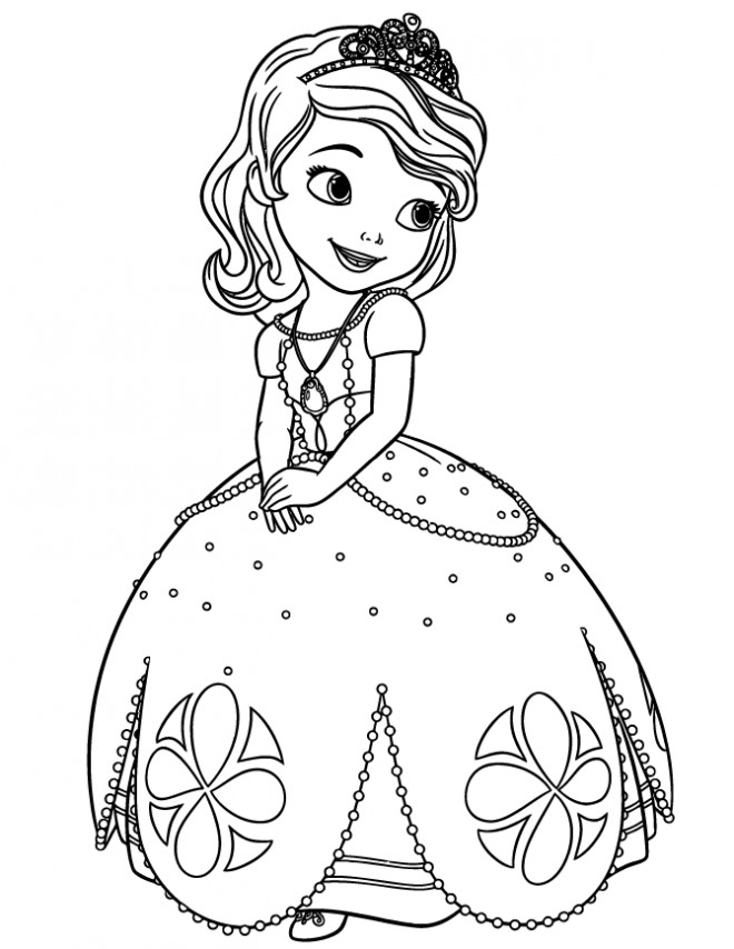 Coloriage Princesse Sofia Disney Dessin Gratuit à Imprimer