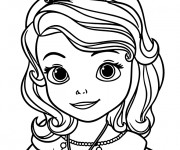 Coloriage Princesse Sofia en robe de bal