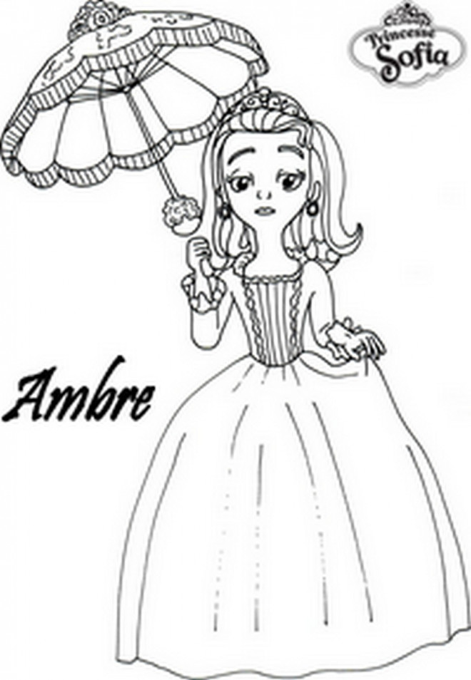 Coloriage Princesse Sofia Et Ambre Dessin Gratuit à Imprimer