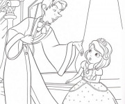 Coloriage Princesse Sofia et Cédric le magicien