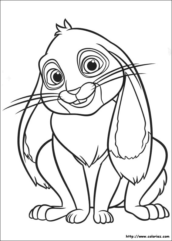 Coloriage et dessins gratuits Princesse Sofia et son lapin Clever à imprimer