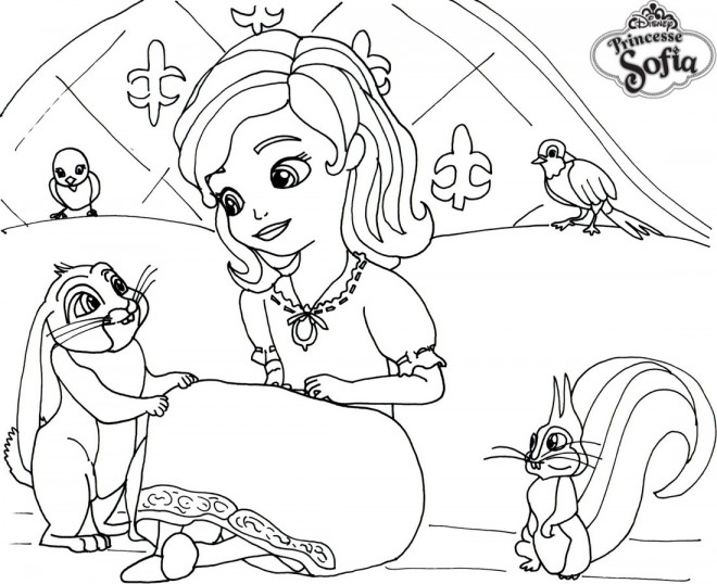 Coloriage et dessins gratuits Princesse Sofia, il était une fois une princesse à imprimer