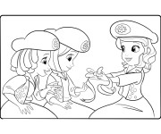 Coloriage Princesse Sofia scout un jour, scout toujours