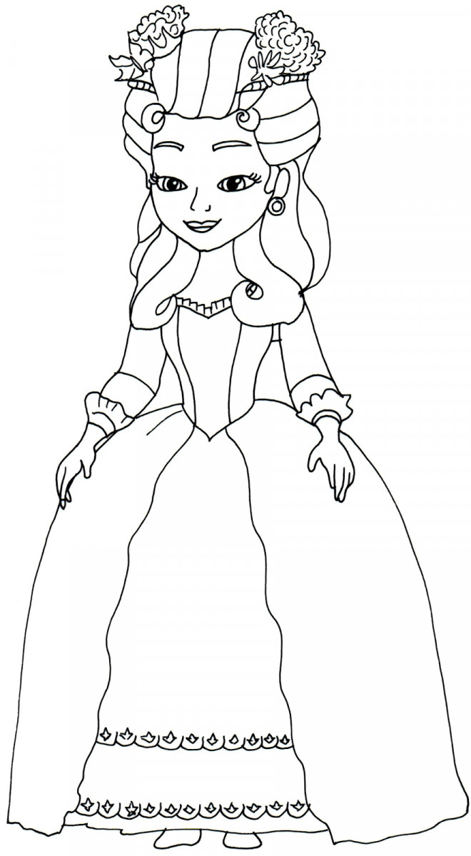 Coloriage et dessins gratuits Reine Miranda dans princesse Sofia à imprimer