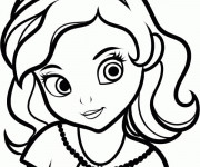 Coloriage Sofia la nouvelle princesse et héroïne de Disney