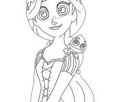 Coloriage A4 Raiponce