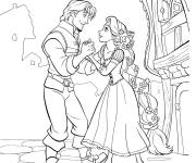 Coloriage Amour Raiponce et Flynn