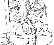 Coloriage Flynn encha&icirc;n&eacute; par la m&eacute;chante