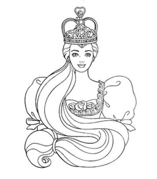 Coloriage La Princesse Raiponce Dessin Gratuit à Imprimer