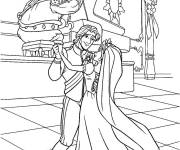 Coloriage Les amants Flynn et Raiponce