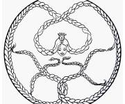 Coloriage Mandala Raiponce facile