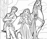 Coloriage Personnages de Raiponce Tangled