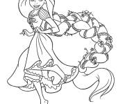 Coloriage Raiponce danse