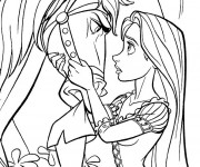 Coloriage Raiponce et Maximus