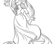 Coloriage Raiponce Halloween