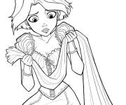 Coloriage Raiponce perd ses cheveux