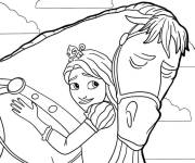 Coloriage Raiponce r&eacute;conforte Maximus
