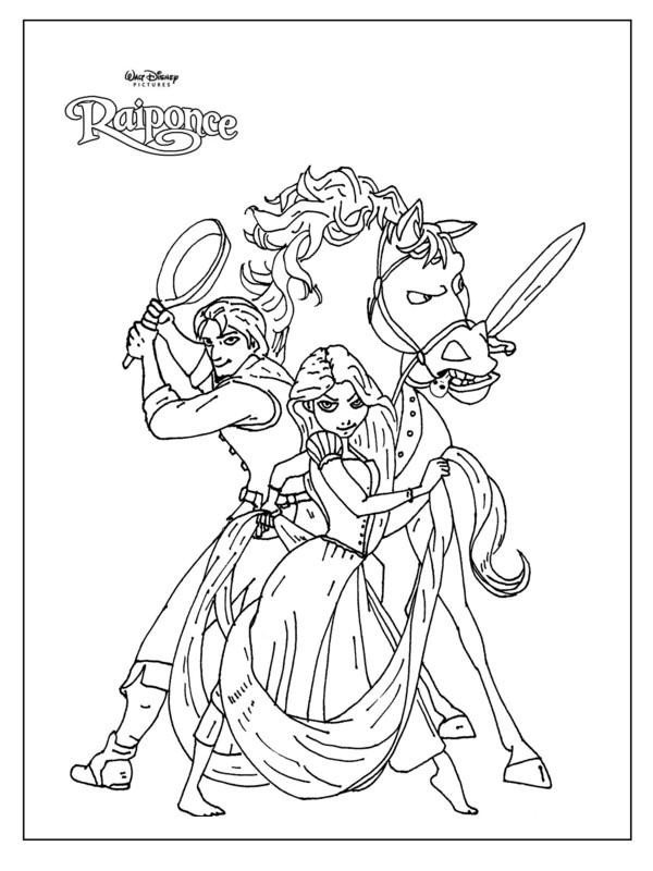 Coloriage Raiponce Gratuit A Imprimer